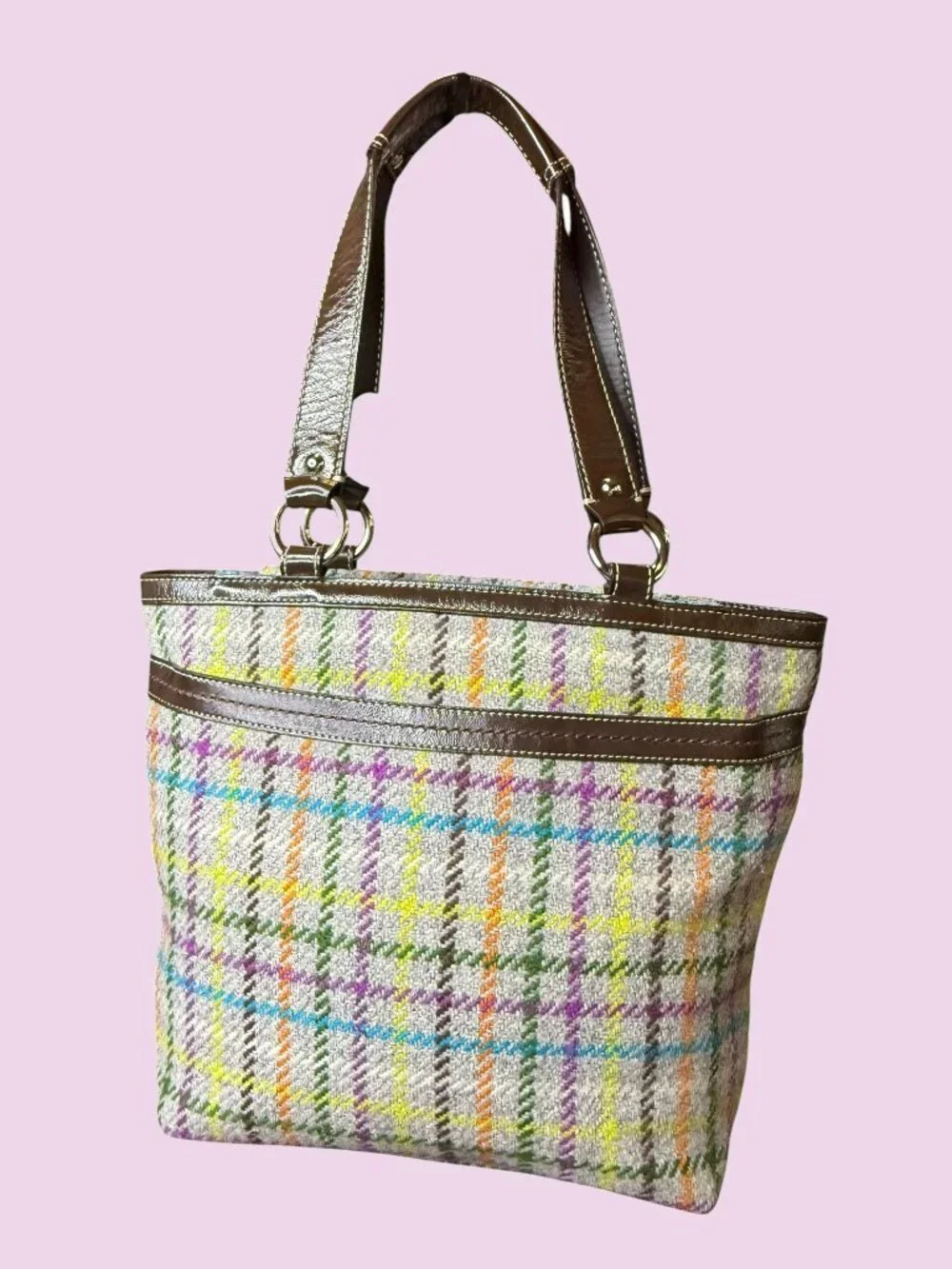Coach Penelope Tattersall Wool Tweed 2010 - Like New - Picture 3 of 16
